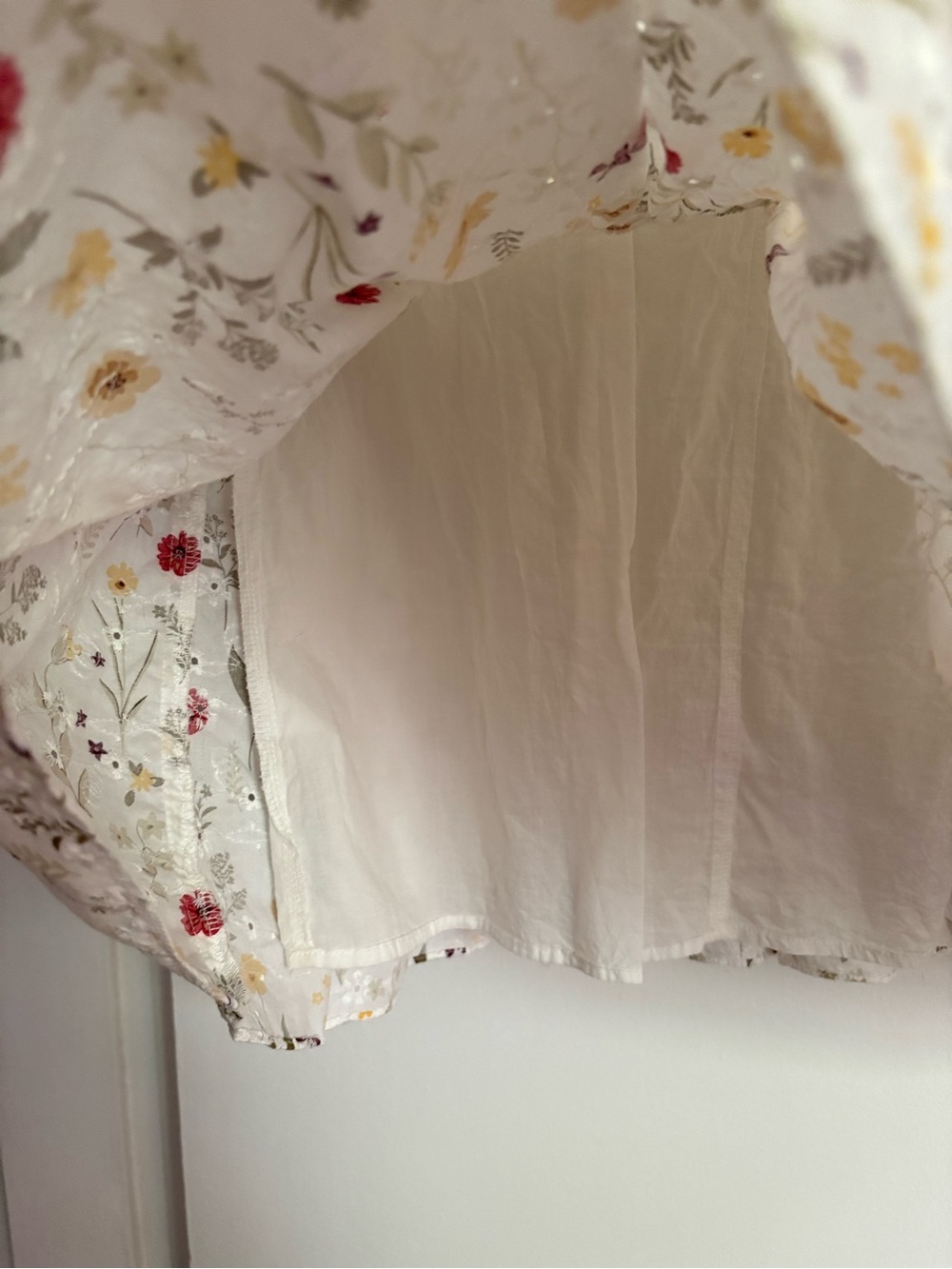 En Saison Babydoll Embroidered Floral Cotton Dress - Picture 3 of 6